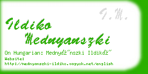 ildiko mednyanszki business card